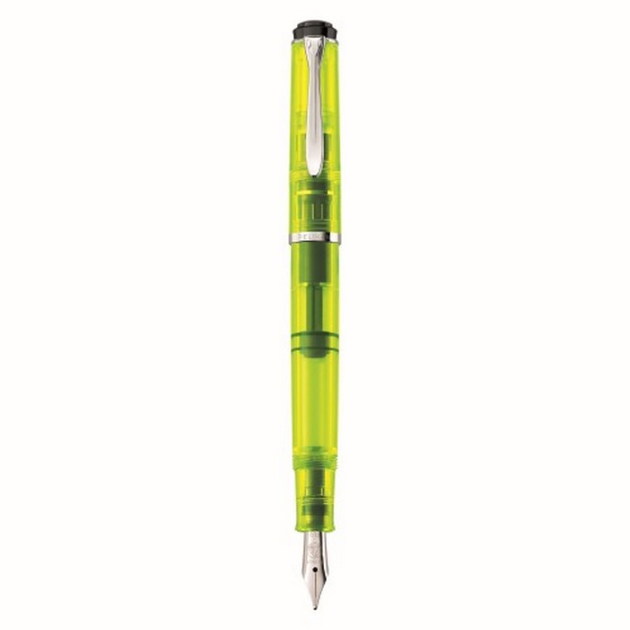 STILOU PELIKAN Classic M205 cu piston, penita din otel inoxidabil, accesorii argintiu lucios*