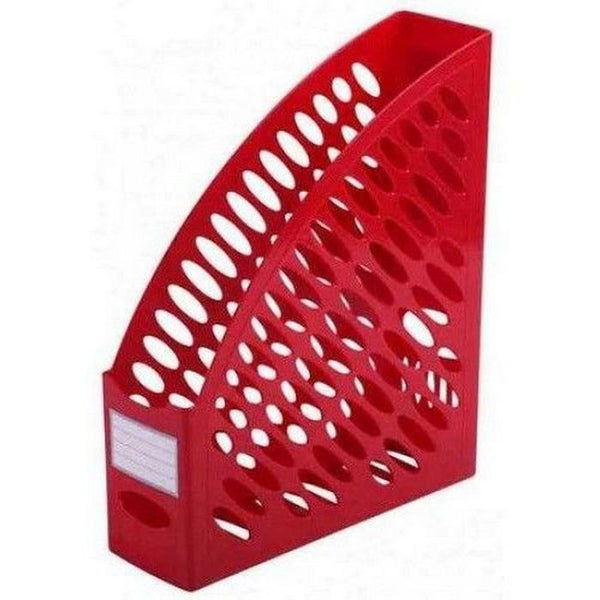 *SUPORT REVISTE din plastic ARK, 25 x 30,5 x 8 cm, ROSU, lichidare de stoc