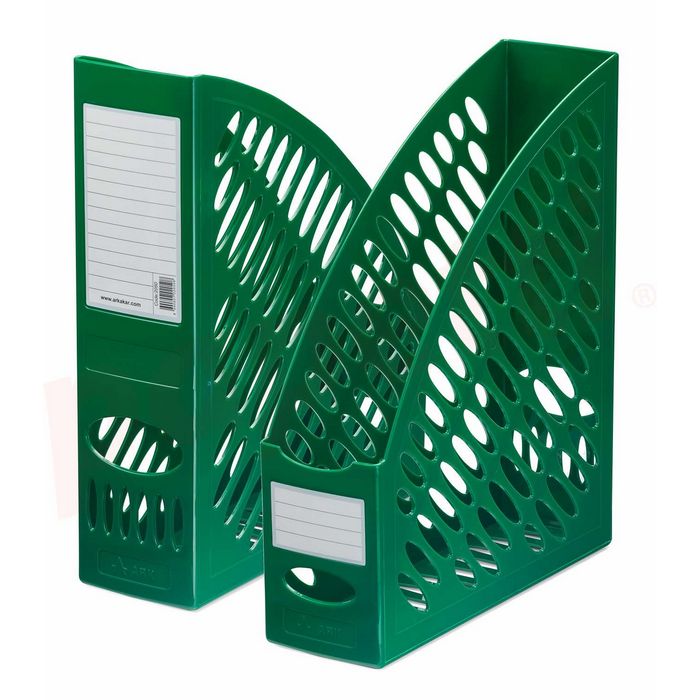 *SUPORT REVISTE din plastic ARK, 25 x 30,5 x 8 cm, VERDE, lichidare de stoc