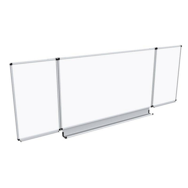 TABLA ALBA ( WHITEBOARD ) MAGNETICA TRIPTICA OPTIMA, 120 x 180 cm + 2 x 90 x 120 cm, cu 5 suprafete de scris*