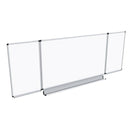 TABLA ALBA ( WHITEBOARD ) MAGNETICA TRIPTICA OPTIMA, 120 x 180 cm + 2 x 90 x 120 cm, cu 5 suprafete de scris*