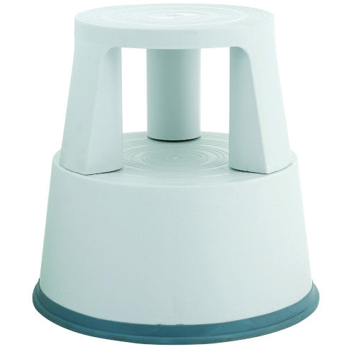 TABURET PLASTIC Q-Connect cu rotile, pentru rafturi inalte*
