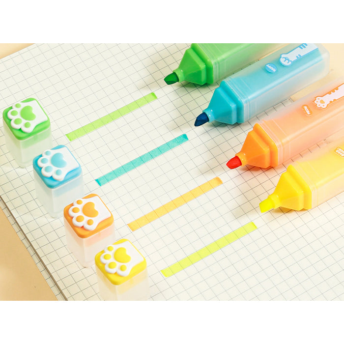 TEXTMARKER (EVIDENTIATOR) DELI CATS, set 4 buc