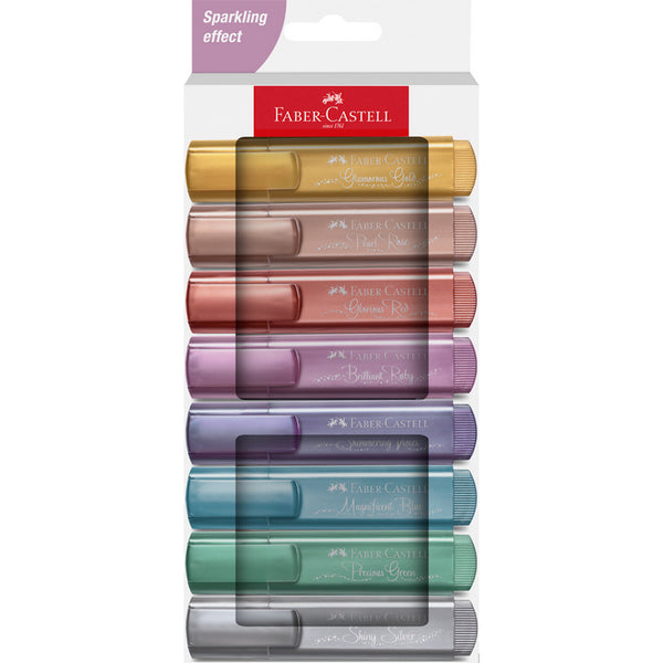 TEXTMARKER (EVIDENTIATOR) FABER-CASTELL 1546 METALIZAT, set 8 buc