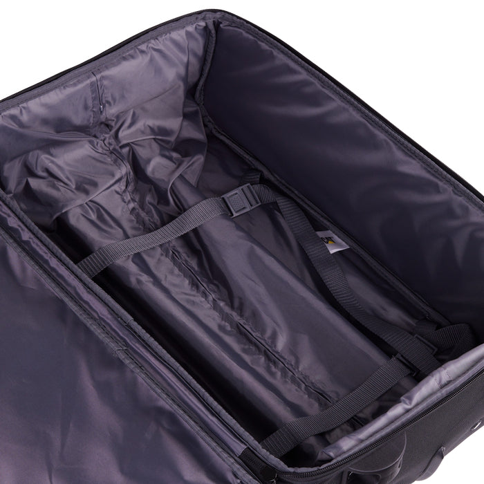 TROLLER CATERPILLAR Soft Luggage (20/23/27 inch), set 3 buc, material poliester, GALBEN/NEGRU*