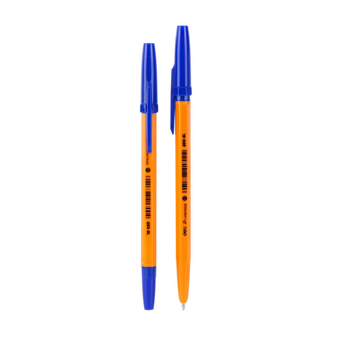 PIX PLASTIC cu CAPAC DELI ORANGE, scriere ALBASTRU, 0,7mm*