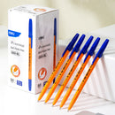 PIX PLASTIC cu CAPAC DELI Q6S ORANGE, scriere ALBASTRU, 0,7mm*