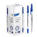 PIX PLASTIC cu CAPAC DELI Q6 TRANSPARENT, scriere ALBASTRU, 0,7mm