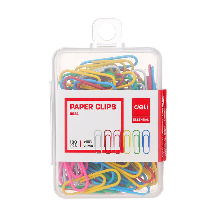 AGRAFE BIROU COLOR DELI, 29mm, 100 buc/cut