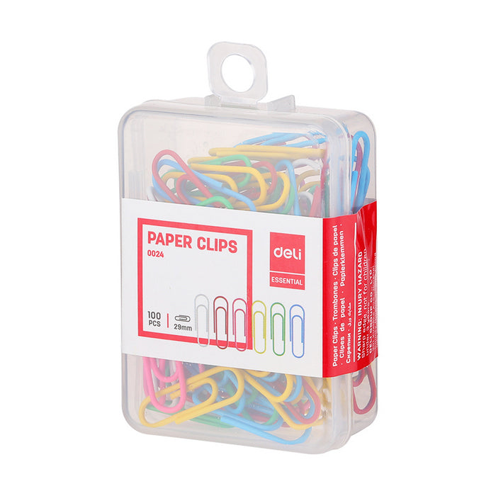 AGRAFE BIROU COLOR DELI, 29mm, 100 buc/cut