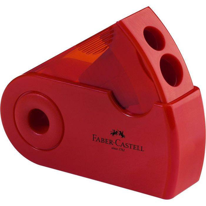 ASCUTITOARE PLASTIC DUBLA cu CONTAINER FABER-CASTELL SLEEVE FC18270
