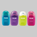 ASCUTITOARE PLASTIC SIMPLA cu CONTAINER si RADIERA MILAN