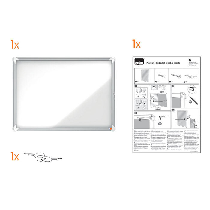 AVIZIER MAGNETIC NOBO CARCASA pt. EXTERIOR METALICA, 6 x A4, 69,2 x 75,2 cm*