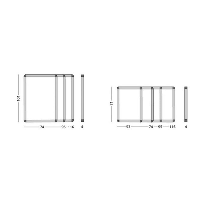 AVIZIER SMIT interior/exterior Recto, tabla ALBA, 10 x A4, 60 x 106 cm*