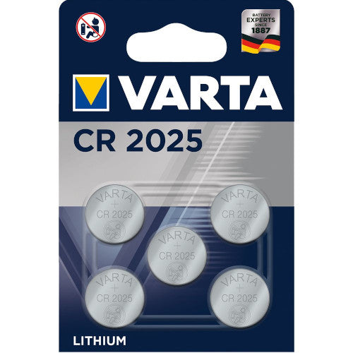 BATERIE VARTA CR 2025, set 5 bucati