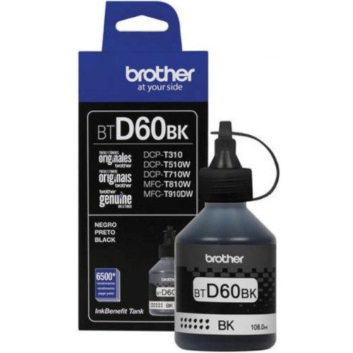 BROTHER INK BTD60BK BLACK - 6500pagini, 108ml*