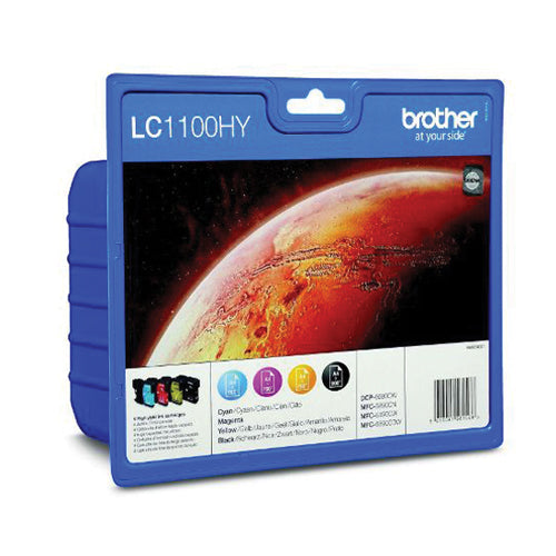 BROTHER INK LC1100HYVALBP BLACK, CYAN, MAGENTA, YELLOW - BLACK 900pagini, C, M, Y 3x750pagini*