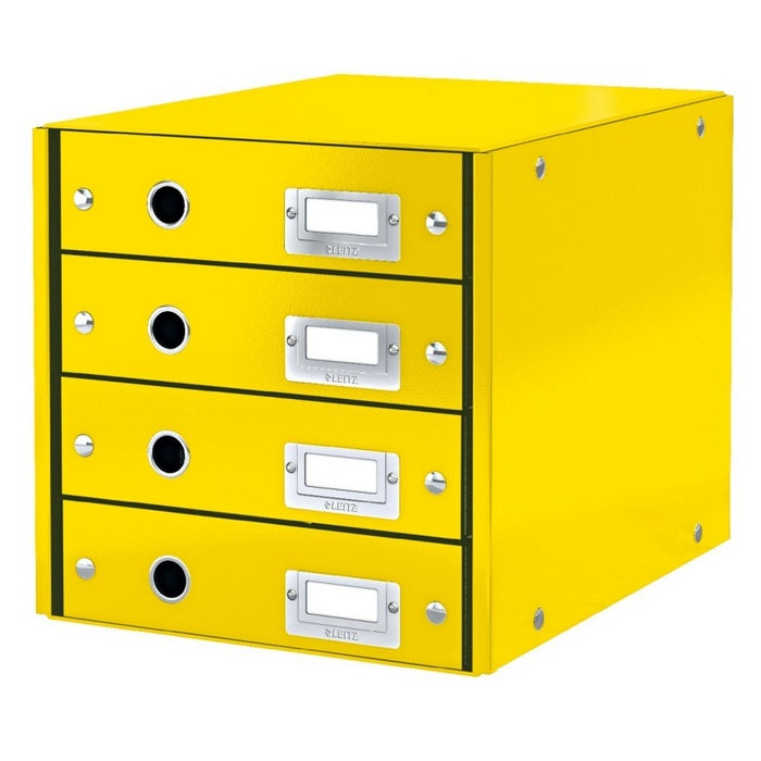 CABINET A4 LEITZ WOW Click & Store, 4 sertare, 28,6x28,2x35,8 cm