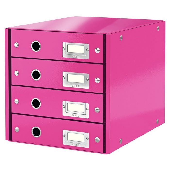 CABINET A4 LEITZ WOW Click & Store, 4 sertare, 28,6x28,2x35,8 cm