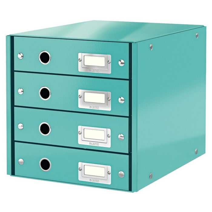 CABINET A4 LEITZ WOW Click & Store, 4 sertare, 28,6x28,2x35,8 cm