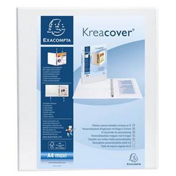 CAIET MECANIC A4+ 4 inele EXACOMPTA KREACOVER, diam. 40mm, cotor 6cm