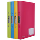 CAIET MECANIC DELI A4 2 inele, diam 1,5cm, cotor 2,0cm, coperti flexibile, CULORI NEON