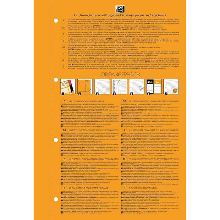 CAIET A4 80 file, spirala, OXFORD Organiserbook