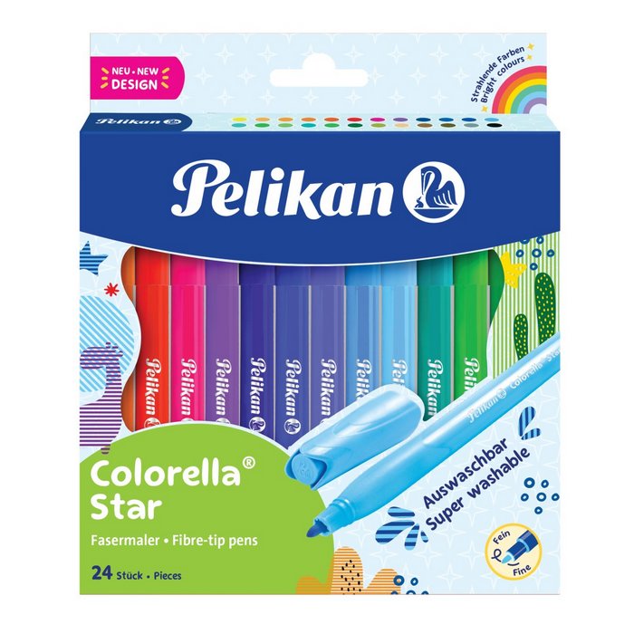 CARIOCA PELIKAN COLORELLA STAR, set 24 culori