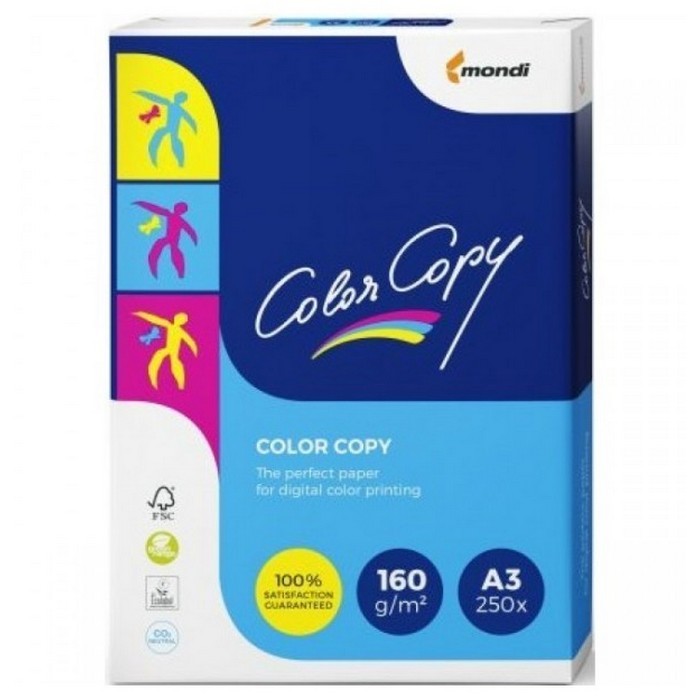 CARTON ALB A3 COLOR COPY, 160gr/mp, 250 coli/top