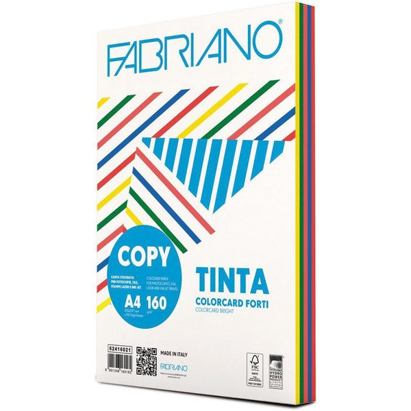 CARTON COLOR A4 COPYTINTA, 160gr/mp, MIX 5 culori INTENS, 100 coli/top