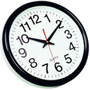 CEAS DE PERETE Q-Connect Tokyo, cifre arabe, cadran alb, rama plastic neagra, D-28 cm*