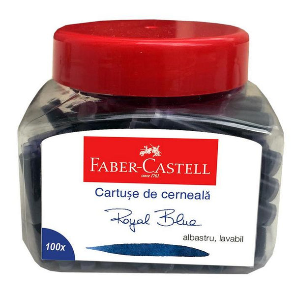 CERNEALA in PATROANE MICI FABER-CASTELL, set 100, ALBASTRU