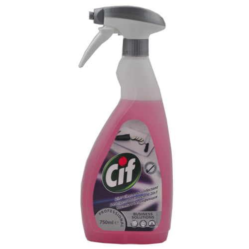 DEZINFECTANT SUPRAFETE CIF Profesional 2 in 1, cu pulverizator, cu Aviz MS, 750 ml