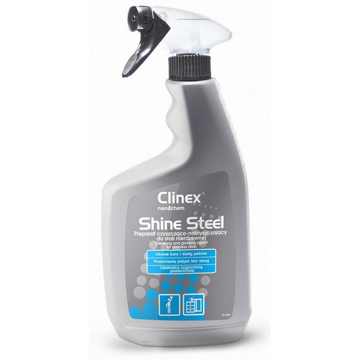 DETERGENT LICHID OTEL INOXIDABIL Clinex Shine Steel cu pulverizator, 650 ml