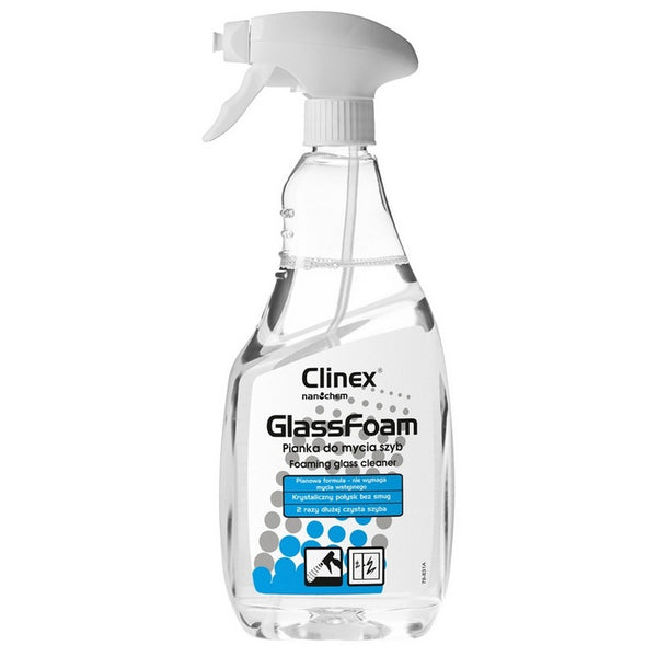 DETERGENT SPUMA STICLA / GEAMURI CLINEX Glass Foam, cu pulverizator, 650 ml