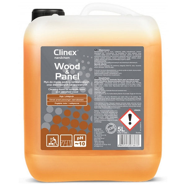 DETERGENT LICHID LEMN / PARCHET CLINEX Wood & Panel, concentrat, bidon 5 litri