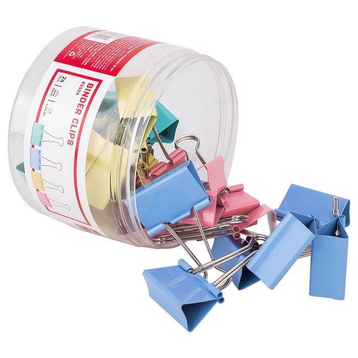 CLIPS METAL COLOR DELI 41mm, cutie de 24 bucati