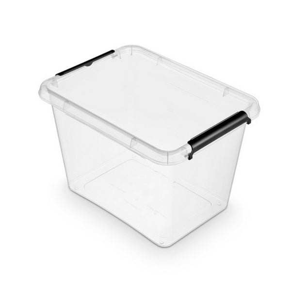 CONTAINER PLASTIC ORPLAST Simple box cu capac, transparent, 19 litri