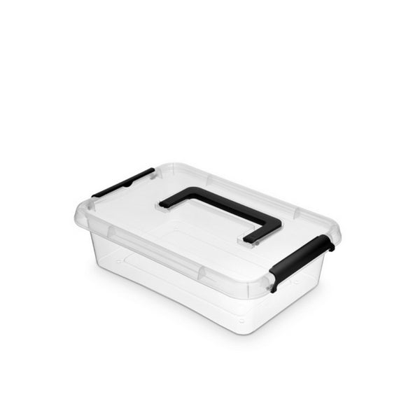 CONTAINER PLASTIC ORPLAST Simple box cu capac, transparent, 3,1 litri, cu maner