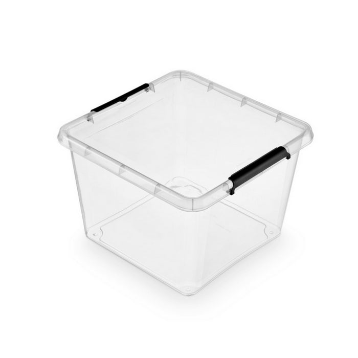CONTAINER PLASTIC ORPLAST Simple box cu capac, transparent, 32 litri*
