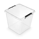 CONTAINER PLASTIC ORPLAST Simple box cu capac, transparent, 36 litri*