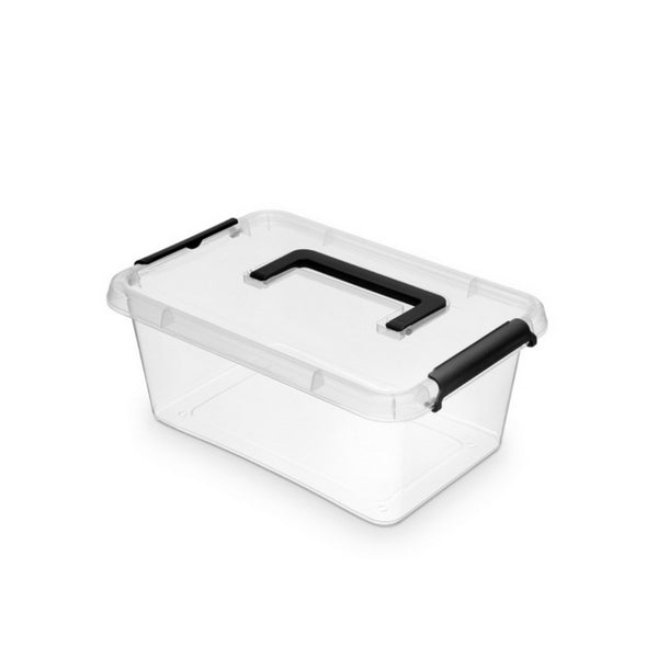 CONTAINER PLASTIC ORPLAST Simple box cu capac, transparent, 4,5 litri, cu maner