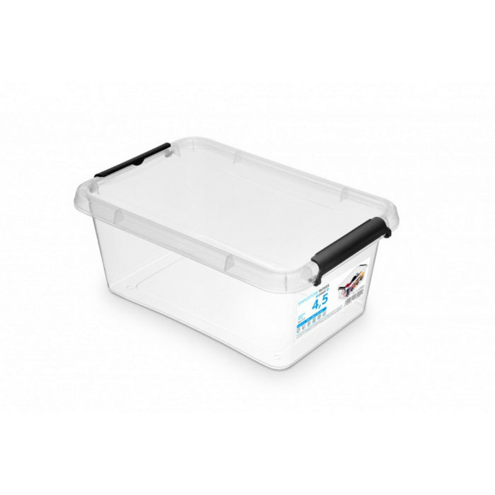 CONTAINER PLASTIC ORPLAST Simple box cu capac, transparent, 4,5 litri*