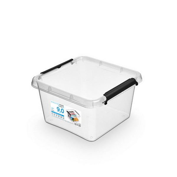 CONTAINER PLASTIC ORPLAST Simple box cu capac, transparent, 9 litri