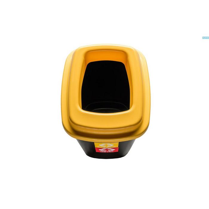 COS PLASTIC PLAFOR Sort, pentru colectare selectiva, 45 litri, negru cu CAPAC COLOR*