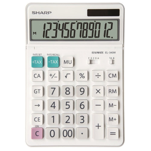 CALCULATOR DE BIROU SHARP EL-340W, 12 digiti