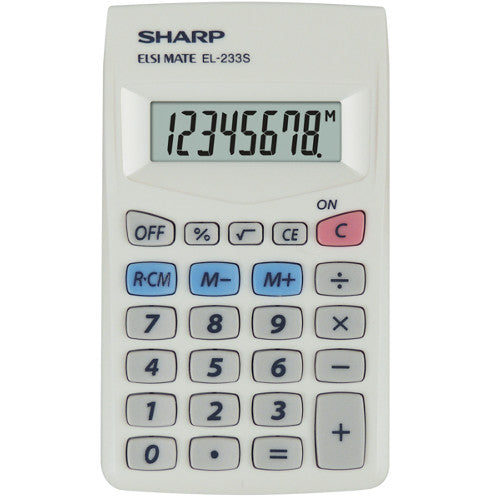 CALCULATOR DE BUZUNAR SHARP EL-233S, 8 digiti