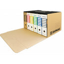 CONTAINER ARHIVARE KRAFT, cu CAPAC FRONTAL, DONAU, 450 gr/mp