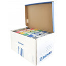 CONTAINER ARHIVARE ALB, cu CAPAC, DONAU, 450 gr/mp