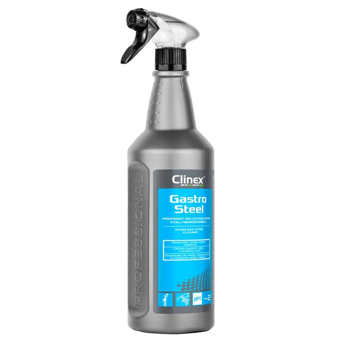 DETERGENT acid pentru suprafete si echipamente din otel inoxidabil Clinex STEEL, 1 litru